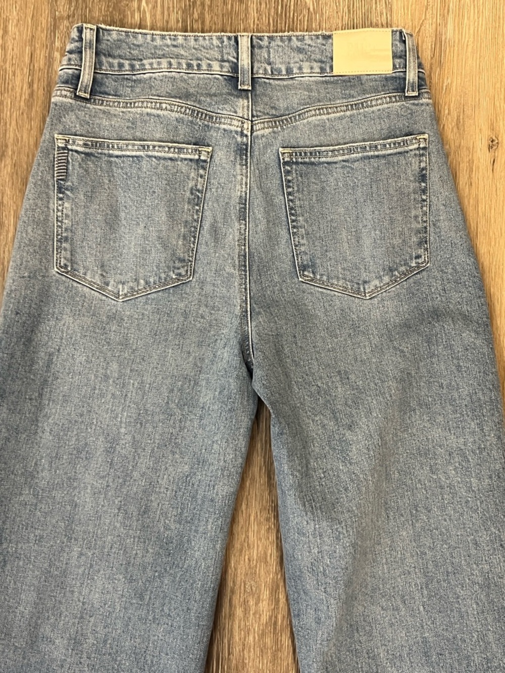 Paige Sasha wide leg medium Wash blue denim cotton jeans size 30 - Picture 3 of 7